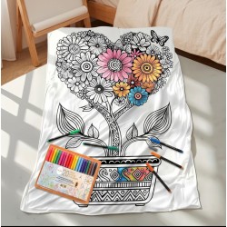 Kit Cretaivo Relax Manta Maceta y Flor 75x100 cm