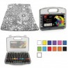 Kit Anti Estres Manta Floral 100 x 75 + Estuche 12 Mar