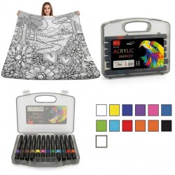 Kit Anti Estres Manta Floral 100 x 75 + Estuche 12 Mar